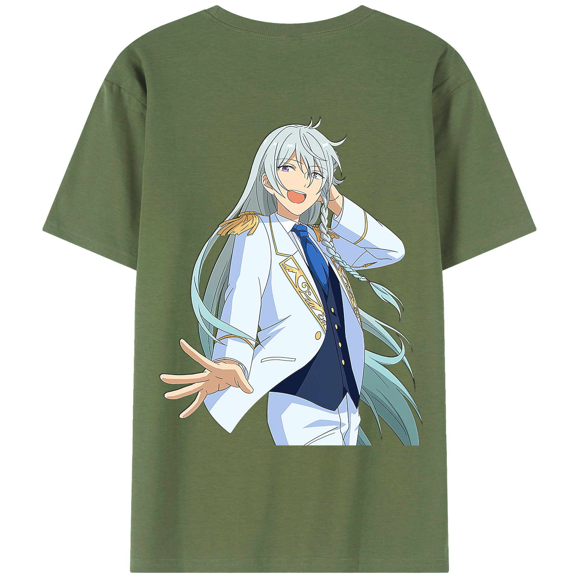 （画像用） あんさんぶるスターズ! Ensemble Stars 綿100％ メンズ半袖Tシャツ（バックプリント） 通気性